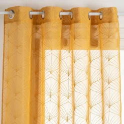 ATMOSPHERA Voilage œillets (140 x 240 cm) Mia Jaune ocre Discount