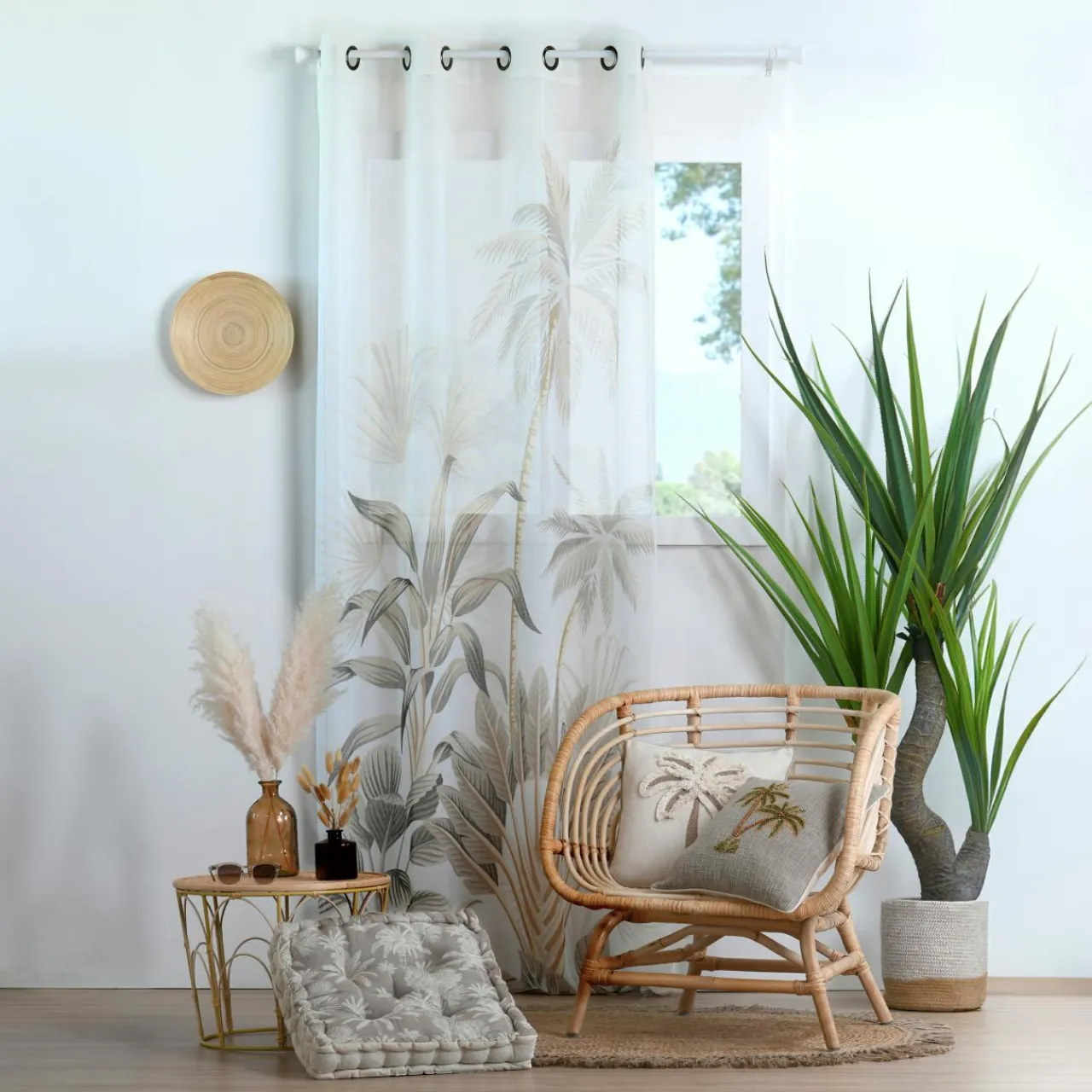 STOF Voilage œillets (140 x 260 cm) Nehora Beige Discount