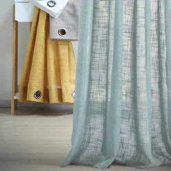 LOVELY CASA Voilage œillets (135 x 260 cm) Ontario Vert menthe Outlet