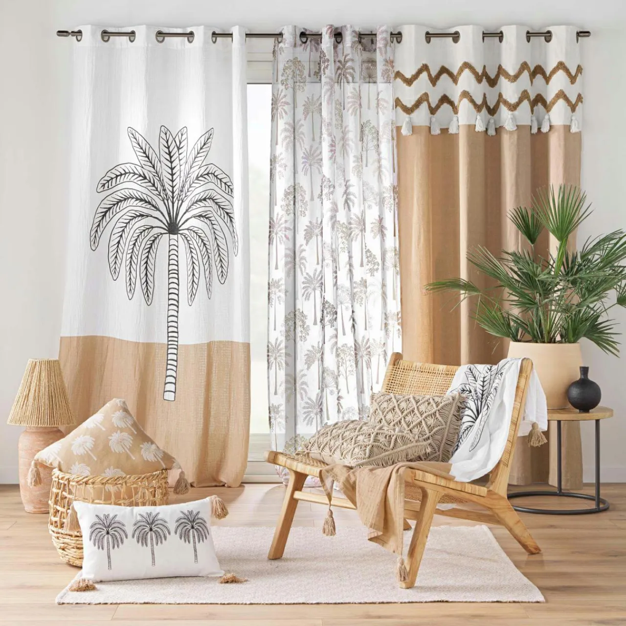 douceur d'intu017drieur Voilage œillets (140 x 240 cm) Palmea Beige Sale