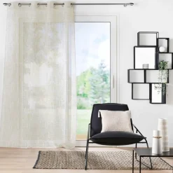 DOUCEUR D'INTERIEUR Voilage œillets (140 x 240 cm) Pandore Blanc Sale