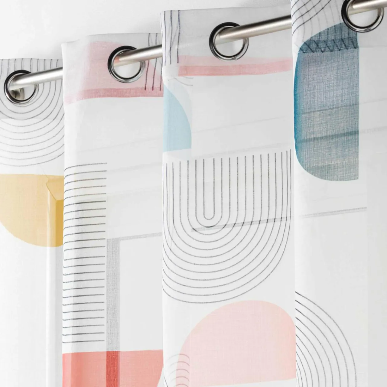 DOUCEUR D'INTERIEUR Voilage œillets (140 x 240 cm) Popart Multicolore Clearance
