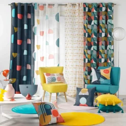 DOUCEUR D'INTERIEUR Voilage œillets (140 x 240 cm) Popart Multicolore Clearance