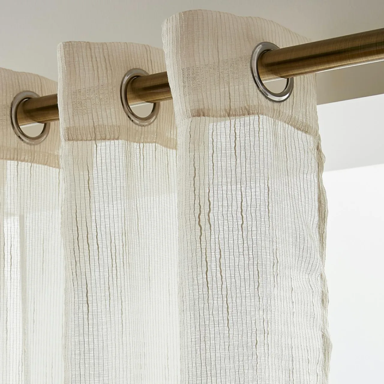 EMINZA Voilage œillets (140 x 240 cm) Raphaël Beige Outlet