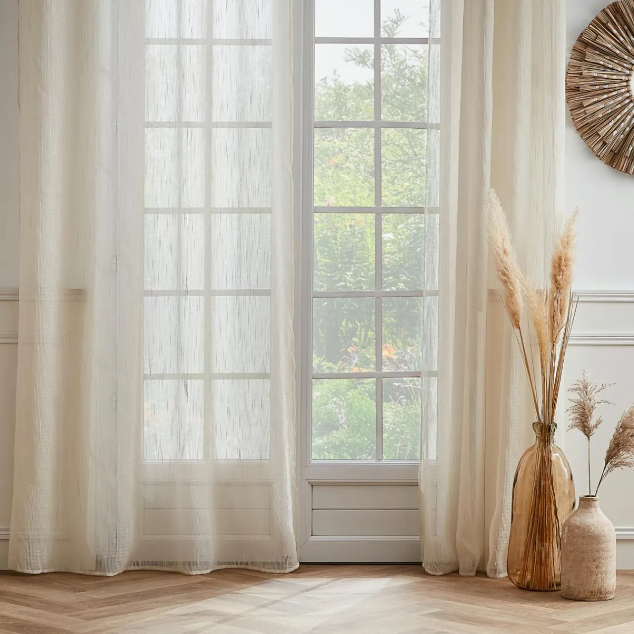 EMINZA Voilage œillets (140 x 240 cm) Raphaël Beige Outlet