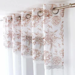ENJOY HOME Voilage œillets (140 x 240 cm) Rosa Marron Clearance