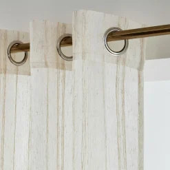 EMINZA Voilage œillets (140 x 280 cm) Théo Beige Online
