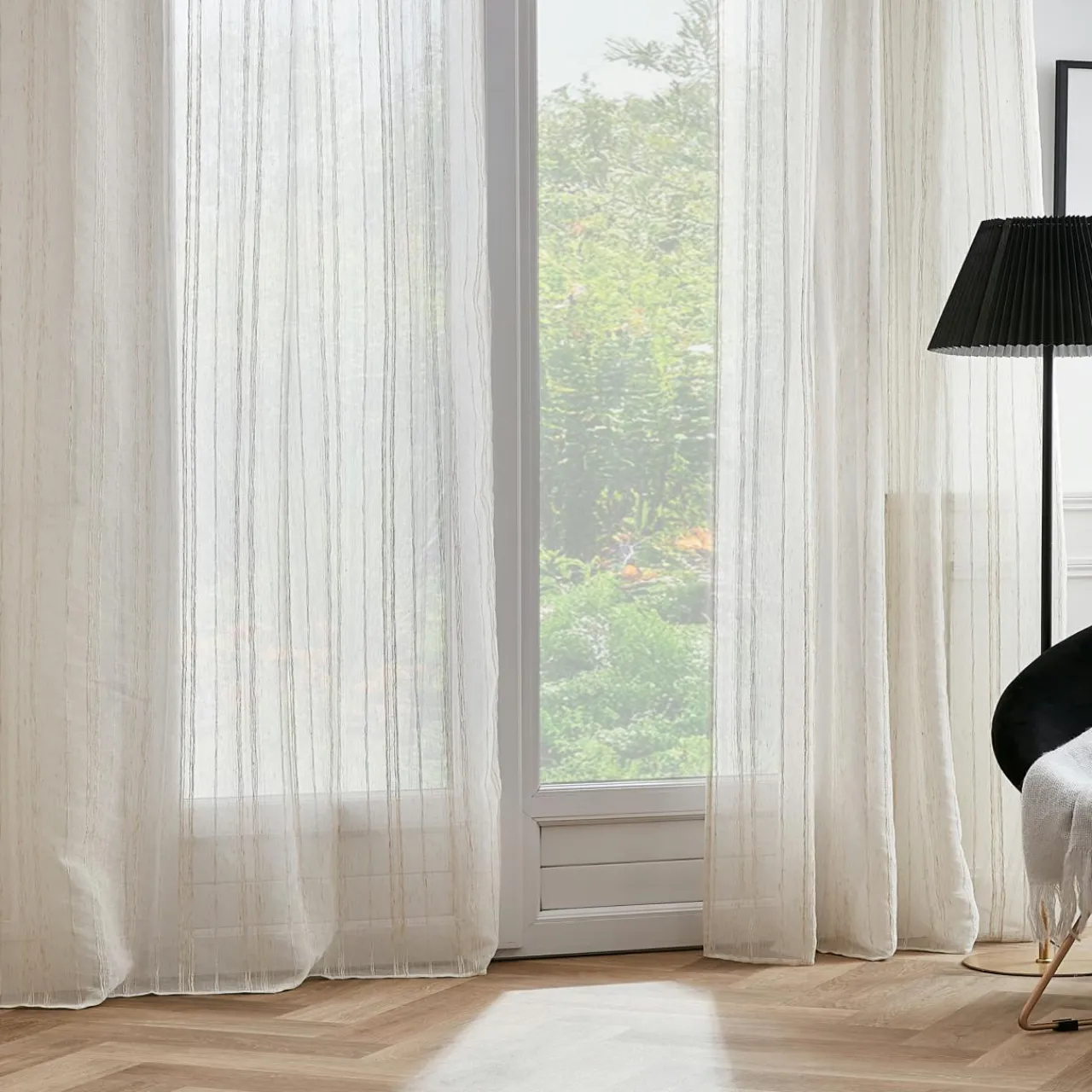 EMINZA Voilage œillets (140 x 280 cm) Théo Beige Online