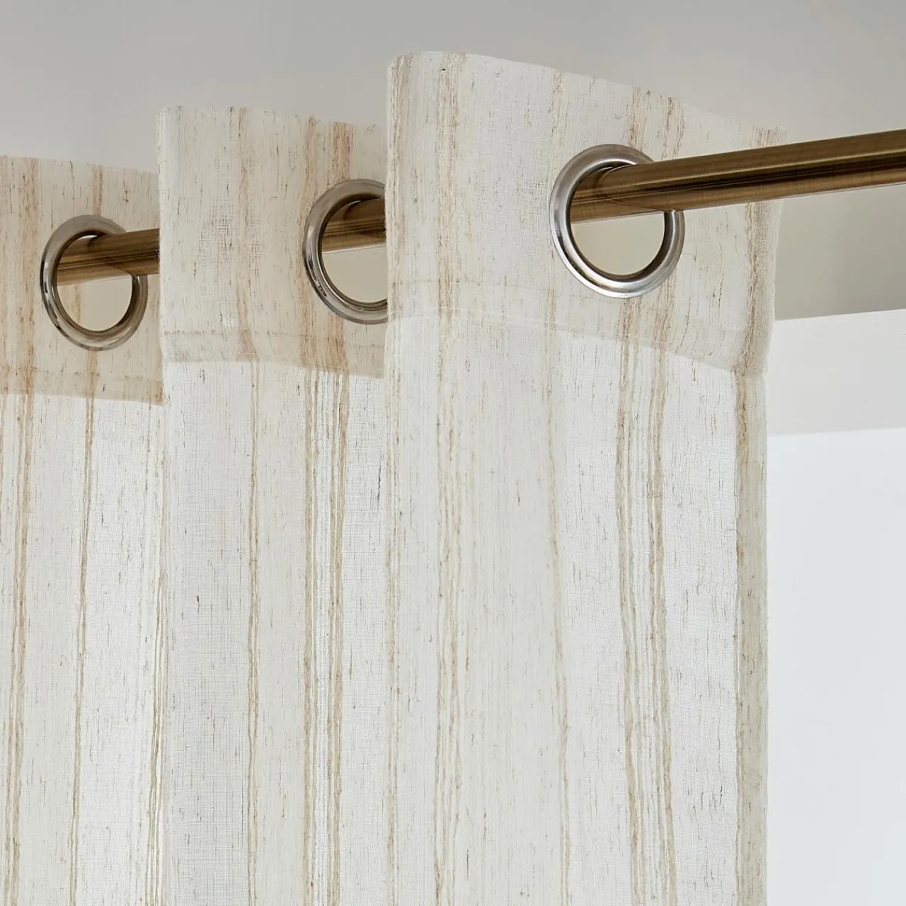 EMINZA Voilage œillets (280 x 240 cm) Théo Beige Clearance