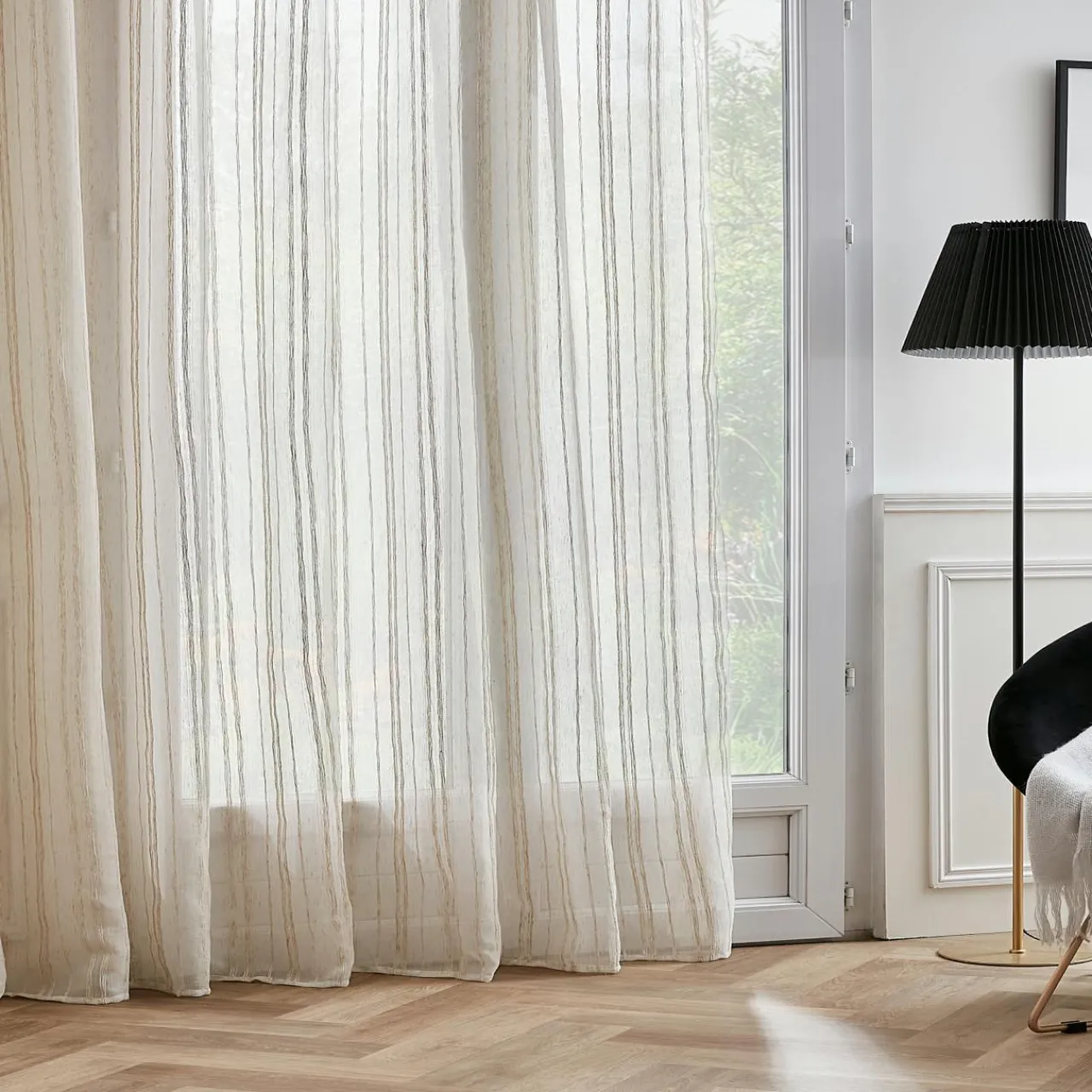 EMINZA Voilage œillets (280 x 240 cm) Théo Beige Clearance