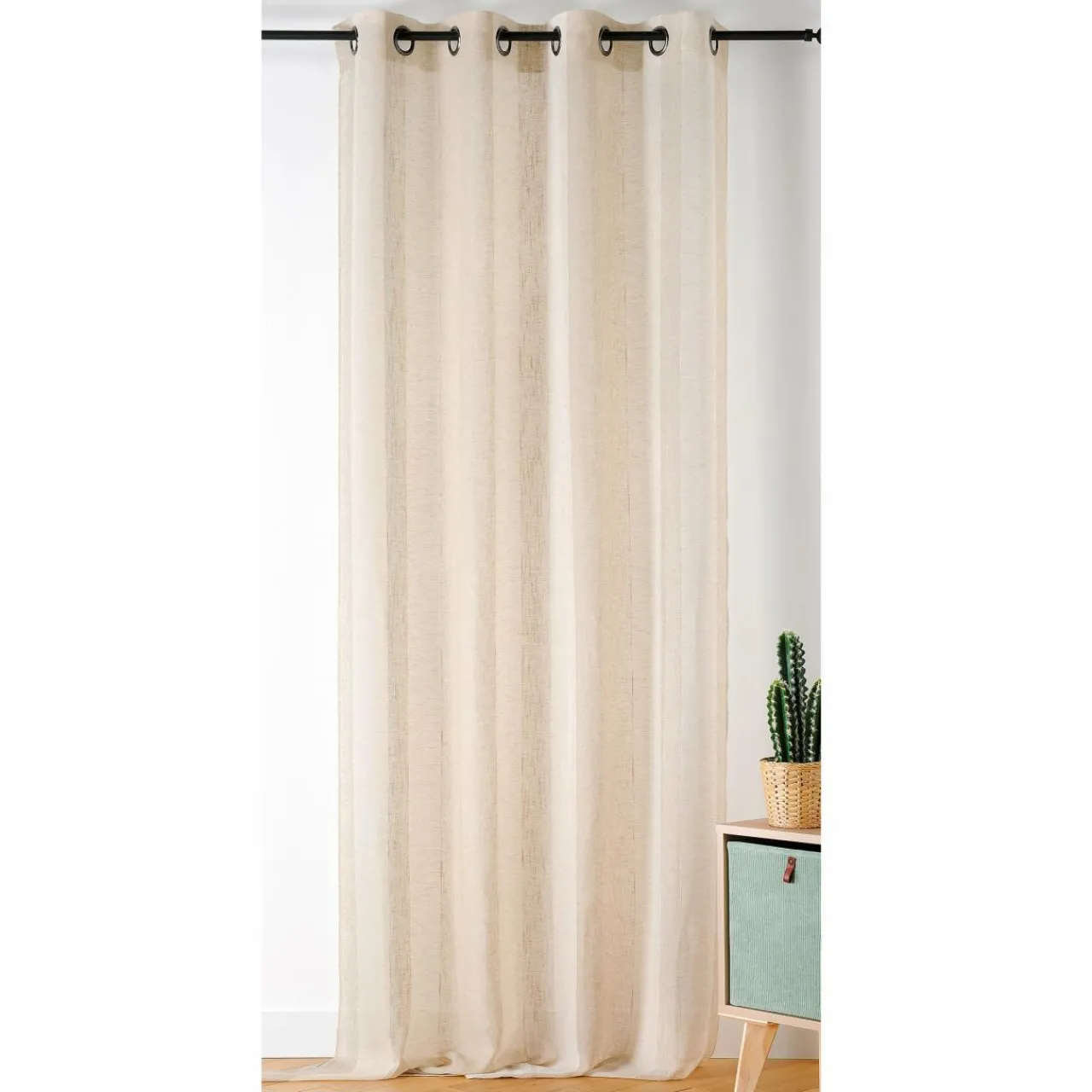 LINDER Voilage lin (140 x 280 cm) Kansas Ecru New