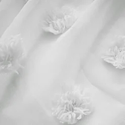EMINZA Voilage oeillets pompons (140 x 280 cm) Suzie Blanc Best