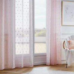 EMINZA Voilage oeillets pompons (140 x 280 cm) Emie Rose Online
