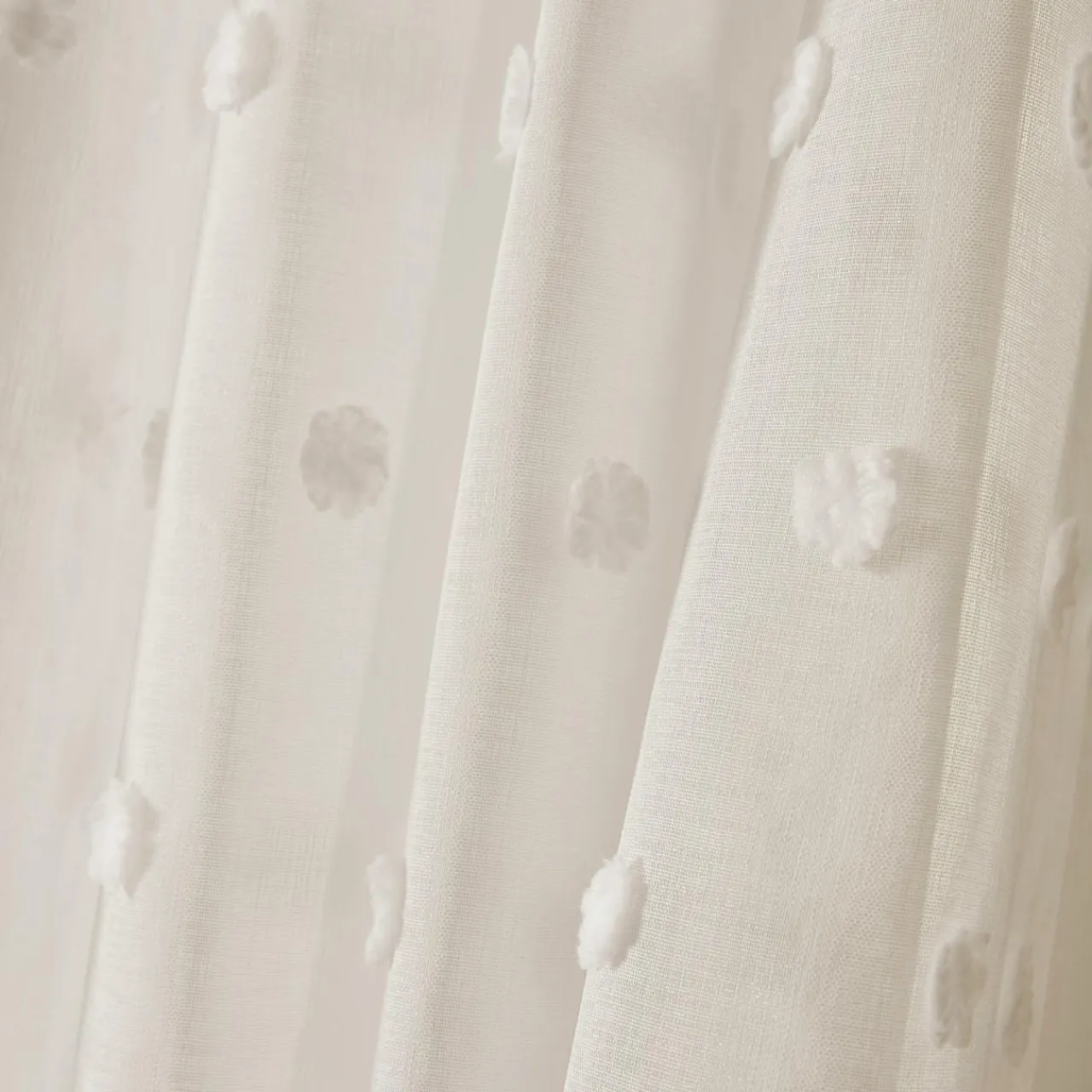 EMINZA Voilage oeillets pompons (180 x 240 cm) Emie Beige Outlet