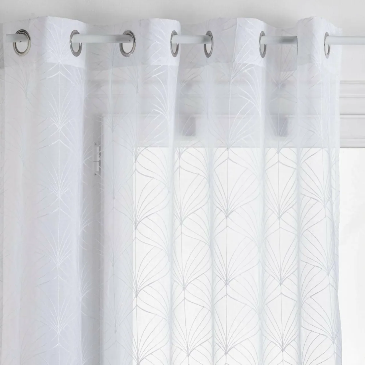 ATMOSPHERA Voilage oeillets (140 x 240 cm) Mia Blanc Sale