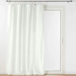 DOUCEUR D'INTERIEUR Voilage à passants coton (140 x 240 cm) Belani Blanc Clearance
