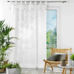 DOUCEUR D'INTERIEUR Voilage à passants (140 x 240 cm) Dalila Blanc New