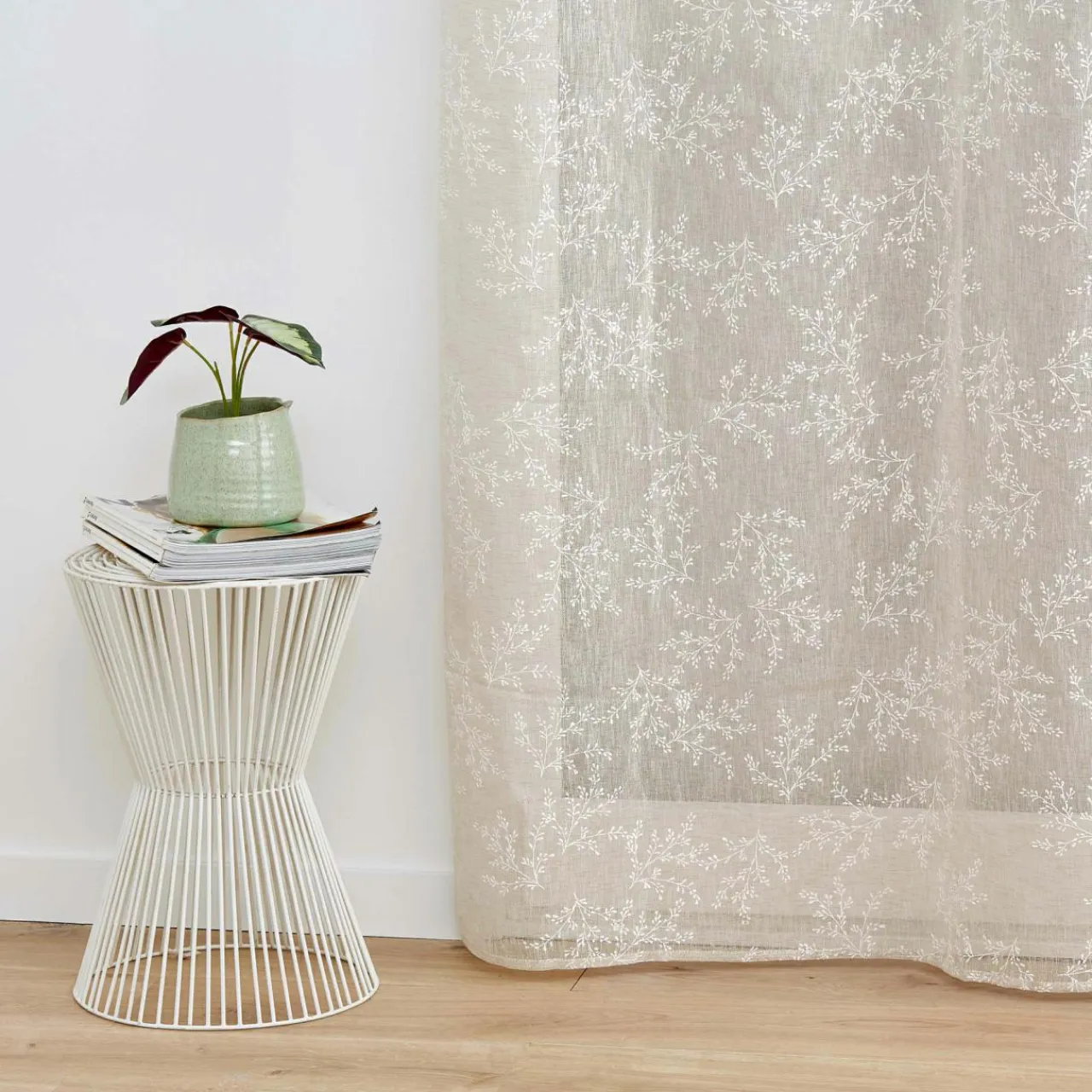 DOUCEUR D'INTERIEUR Voilage tissé (140 x 240 cm) Karla Taupe Clearance