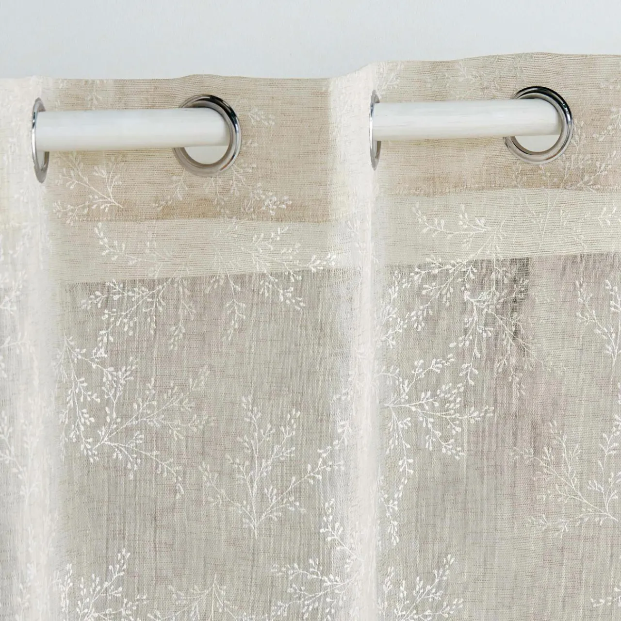 DOUCEUR D'INTERIEUR Voilage tissé (140 x 280 cm) Karla Taupe New