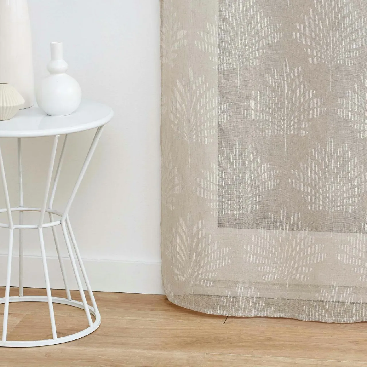 DOUCEUR D'INTERIEUR Voilage tissé (140 x 240 cm) Levita Taupe Discount