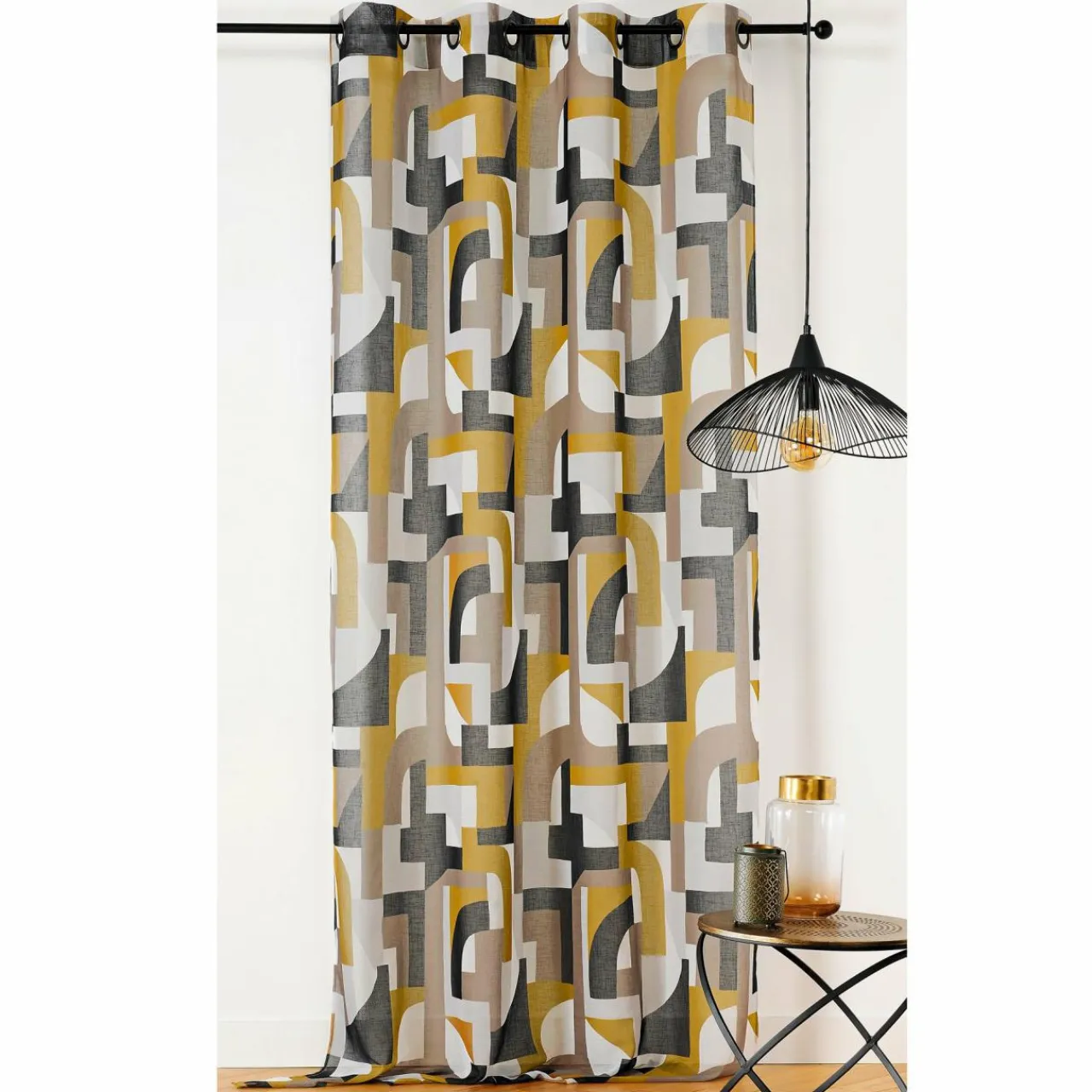 LINDER Voilage (145 x 280 cm) Antik Jaune moutarde