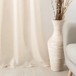 LINDER Voilage (145 x 240 cm) Givrée Beige Discount