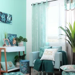LOVELY CASA Voilage (140 x 260 cm) Longbeach Vert Sale
