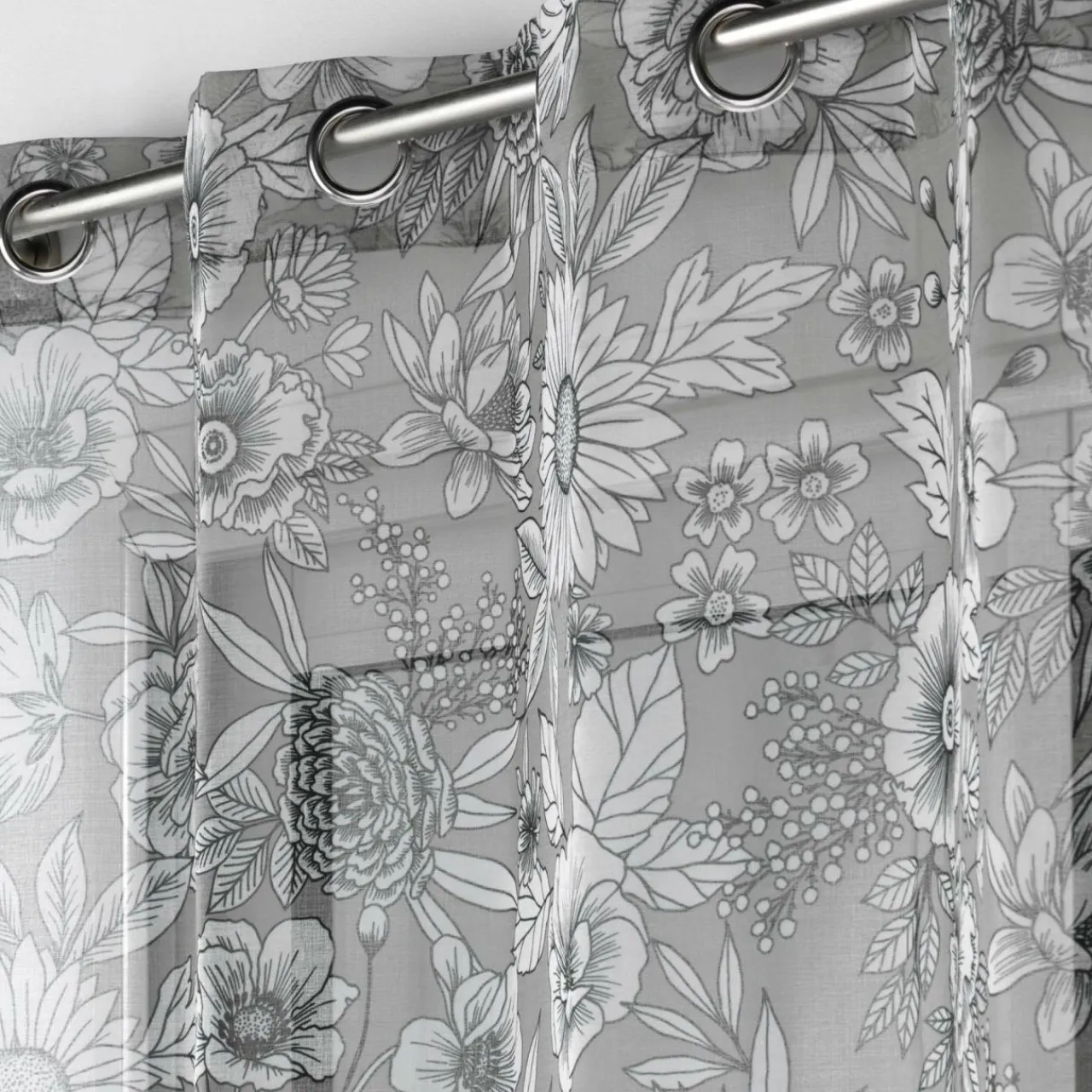 DOUCEUR D'INTERIEUR Voilage (140 x 240 cm) Milady Gris Bleu New