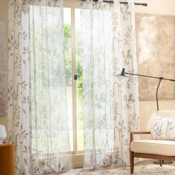 douceur d'intu017drieur Voilage (140 x 280 cm) Roseris Gris Online