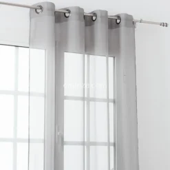 LINDER Voilage (145 x H240 cm) Givrée Gris perle Gris clair Clearance