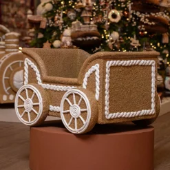 KAEMINGK Wagon de Noël Géant (56 x H38 cm) Pain d'épices Gourmand Marron Sale